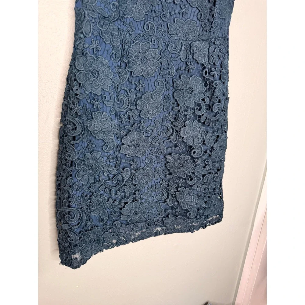 J.crew navy blue‎ floral lace sheath dress